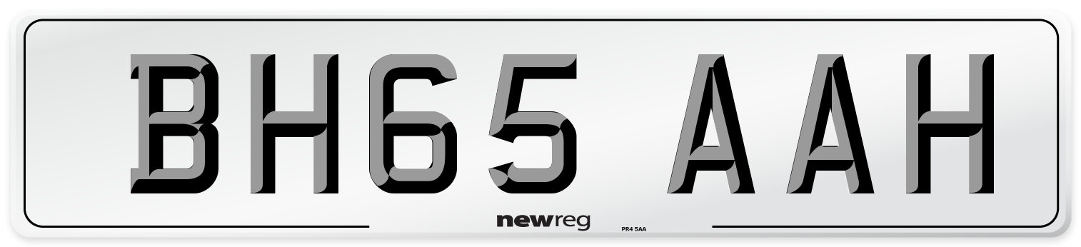 BH65 AAH Number Plate from New Reg